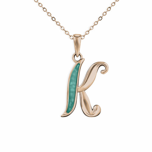 EverWith Alphabet Memorial Ashes Pendant - Letter K - EverWith Memorial Jewellery - Trade