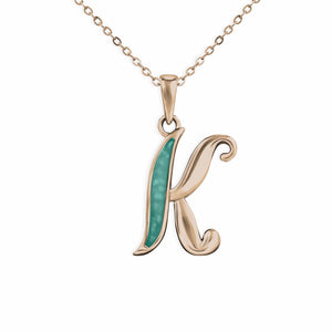 EverWith Alphabet Memorial Ashes Pendant - Letter K - EverWith Memorial Jewellery - Trade