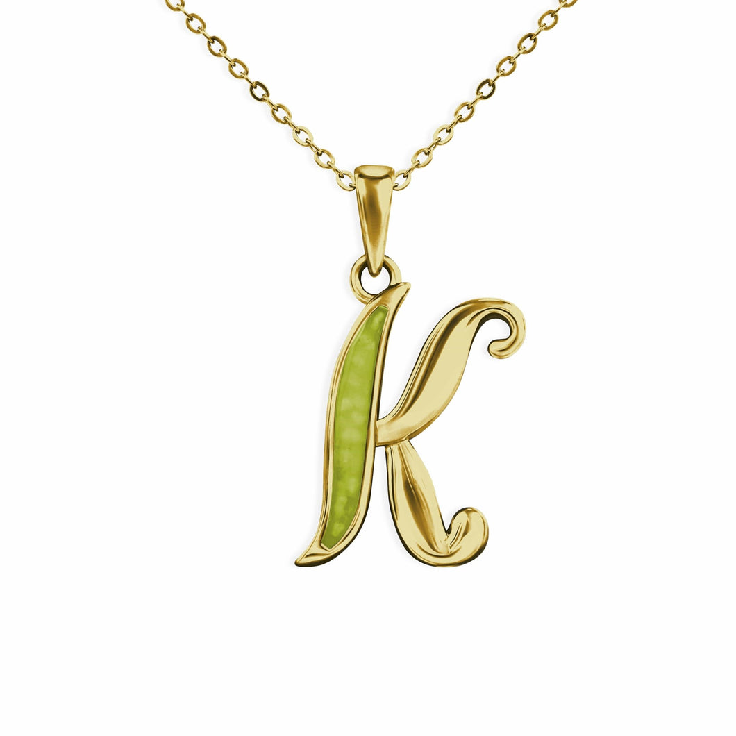 EverWith Alphabet Memorial Ashes Pendant - Letter K - EverWith Memorial Jewellery - Trade