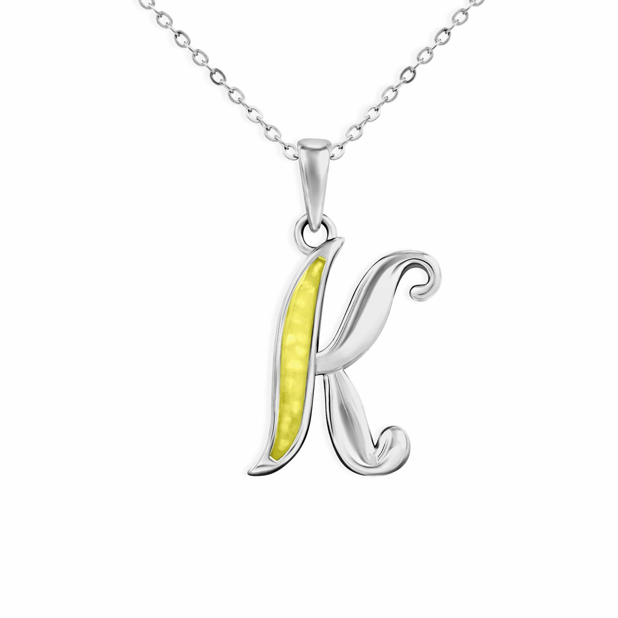 Load image into Gallery viewer, EverWith Alphabet Memorial Ashes Pendant - Letter K - EverWith Memorial Jewellery - Trade