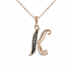 EverWith Alphabet Memorial Ashes Pendant - Letter K - EverWith Memorial Jewellery - Trade