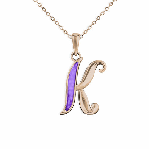 EverWith Alphabet Memorial Ashes Pendant - Letter K - EverWith Memorial Jewellery - Trade