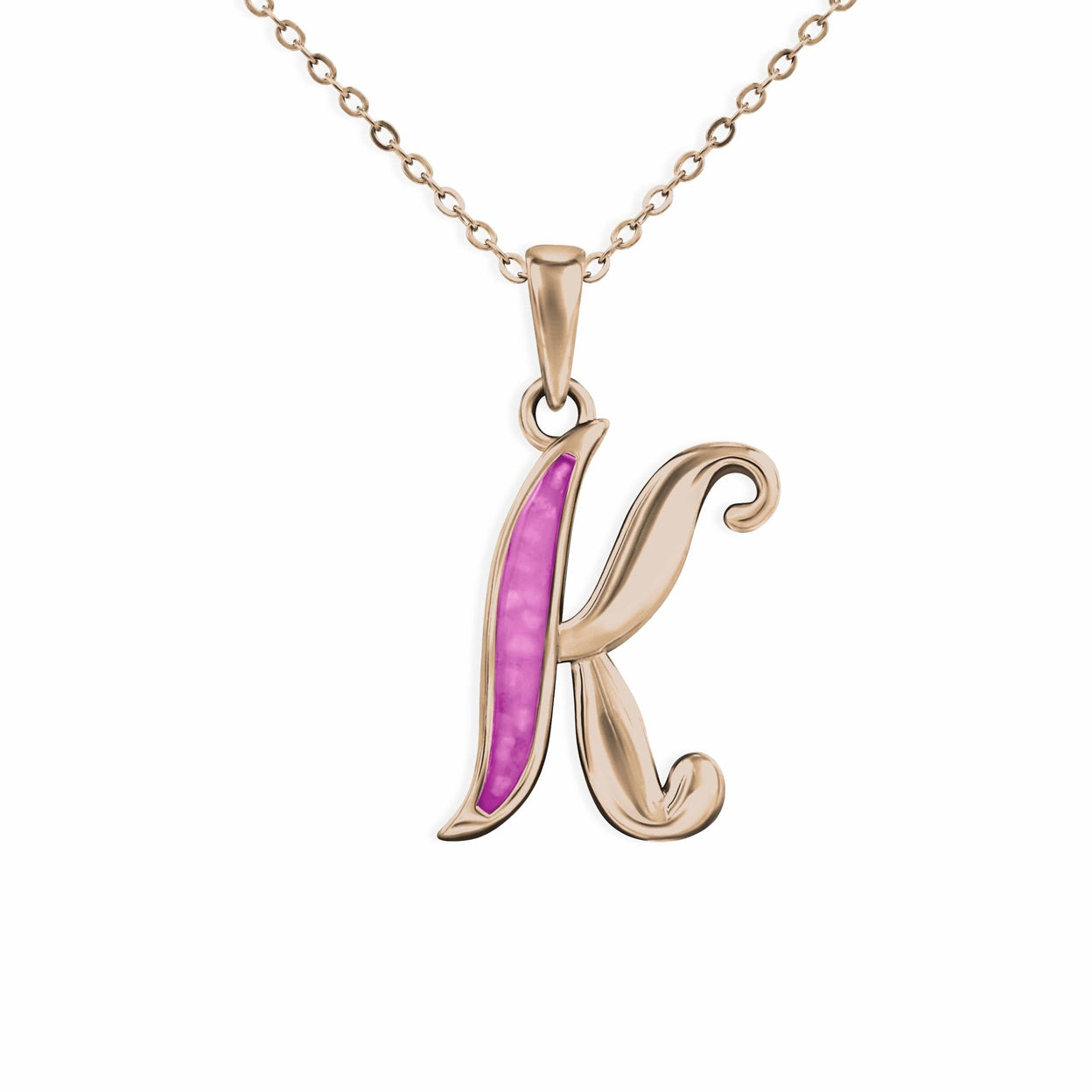 Load image into Gallery viewer, EverWith Alphabet Memorial Ashes Pendant - Letter K - EverWith Memorial Jewellery - Trade