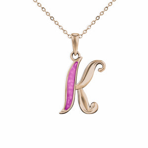 EverWith Alphabet Memorial Ashes Pendant - Letter K - EverWith Memorial Jewellery - Trade