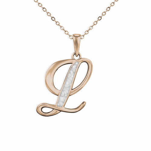 EverWith Alphabet Memorial Ashes Pendant - Letter L - EverWith Memorial Jewellery - Trade