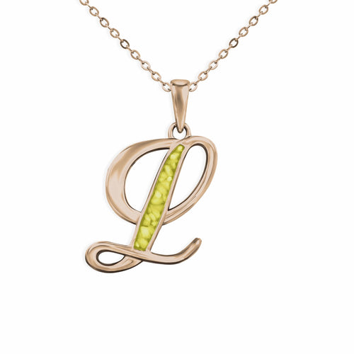 EverWith Alphabet Memorial Ashes Pendant - Letter L - EverWith Memorial Jewellery - Trade