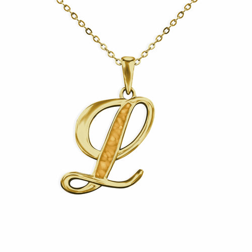 EverWith Alphabet Memorial Ashes Pendant - Letter L - EverWith Memorial Jewellery - Trade