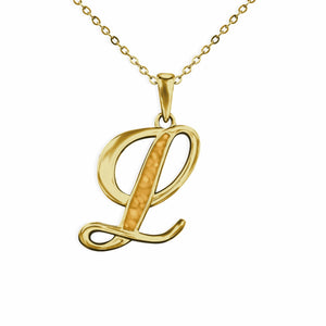 EverWith Alphabet Memorial Ashes Pendant - Letter L - EverWith Memorial Jewellery - Trade