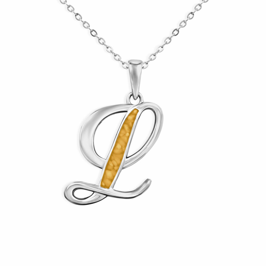 EverWith Alphabet Memorial Ashes Pendant - Letter L - EverWith Memorial Jewellery - Trade