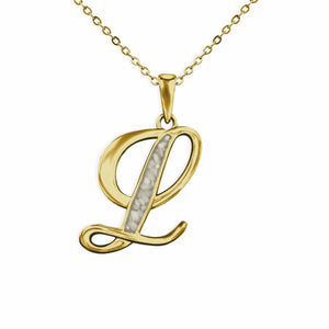 EverWith Alphabet Memorial Ashes Pendant - Letter L - EverWith Memorial Jewellery - Trade