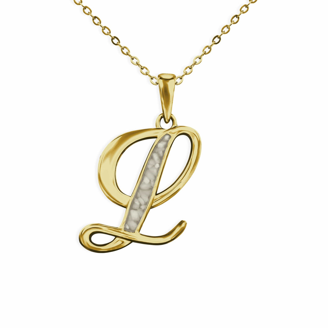 EverWith Alphabet Memorial Ashes Pendant - Letter L - EverWith Memorial Jewellery - Trade