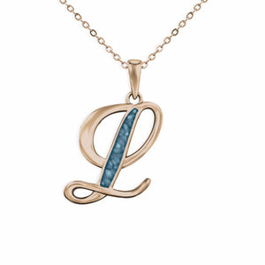 EverWith Alphabet Memorial Ashes Pendant - Letter L - EverWith Memorial Jewellery - Trade