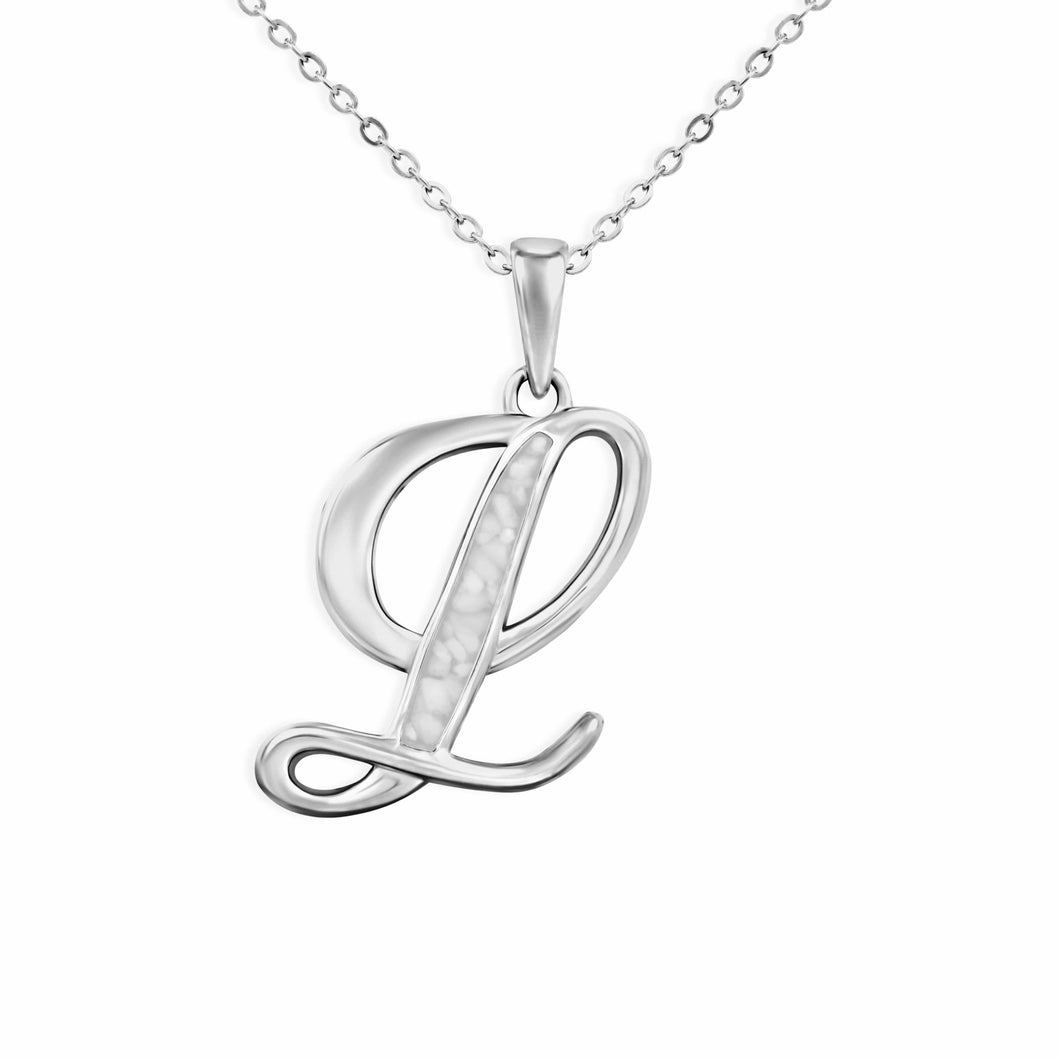 EverWith Alphabet Memorial Ashes Pendant - Letter L - EverWith Memorial Jewellery - Trade