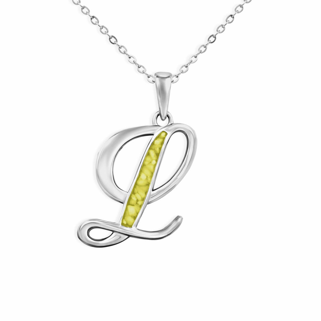 EverWith Alphabet Memorial Ashes Pendant - Letter L - EverWith Memorial Jewellery - Trade