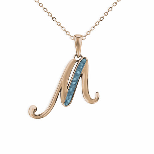 EverWith Alphabet Memorial Ashes Pendant - Letter M - EverWith Memorial Jewellery - Trade