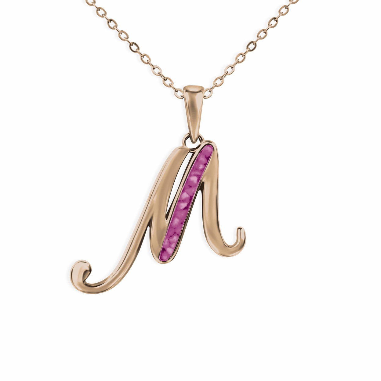 Load image into Gallery viewer, EverWith Alphabet Memorial Ashes Pendant - Letter M - EverWith Memorial Jewellery - Trade