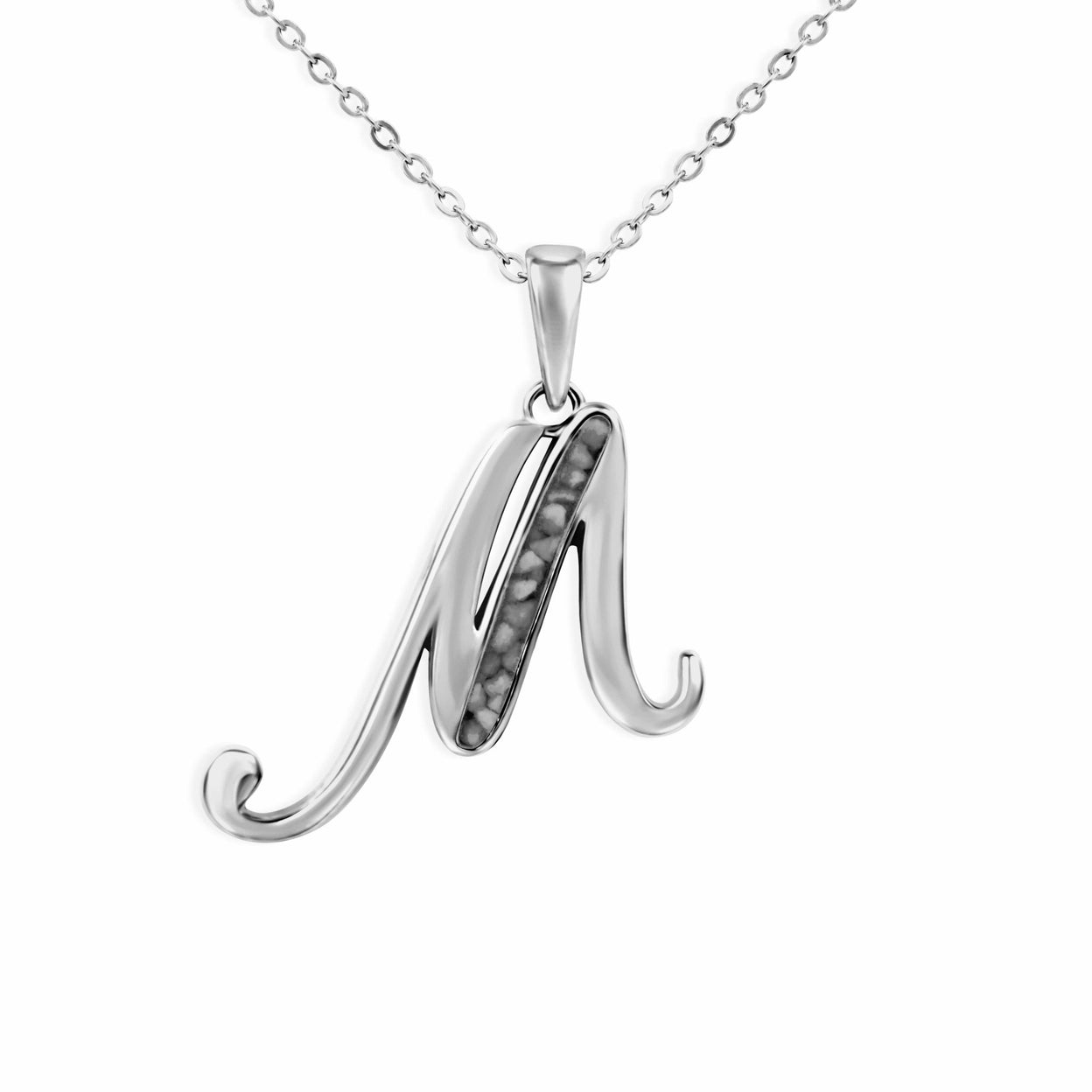 Load image into Gallery viewer, EverWith Alphabet Memorial Ashes Pendant - Letter M - EverWith Memorial Jewellery - Trade