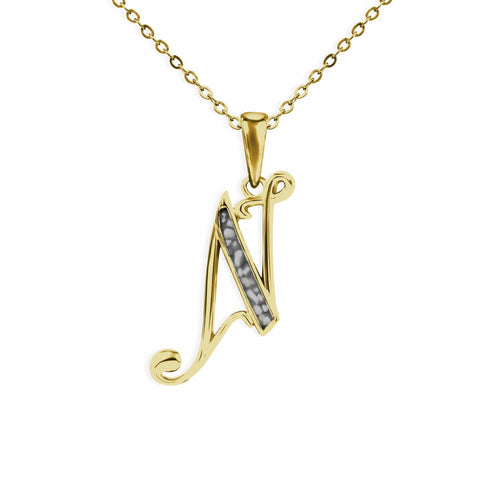 EverWith Alphabet Memorial Ashes Pendant - Letter N - EverWith Memorial Jewellery - Trade