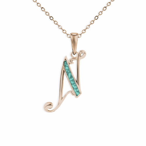 EverWith Alphabet Memorial Ashes Pendant - Letter N - EverWith Memorial Jewellery - Trade