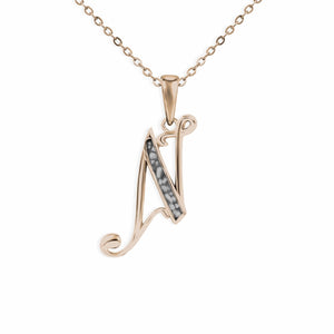 EverWith Alphabet Memorial Ashes Pendant - Letter N - EverWith Memorial Jewellery - Trade