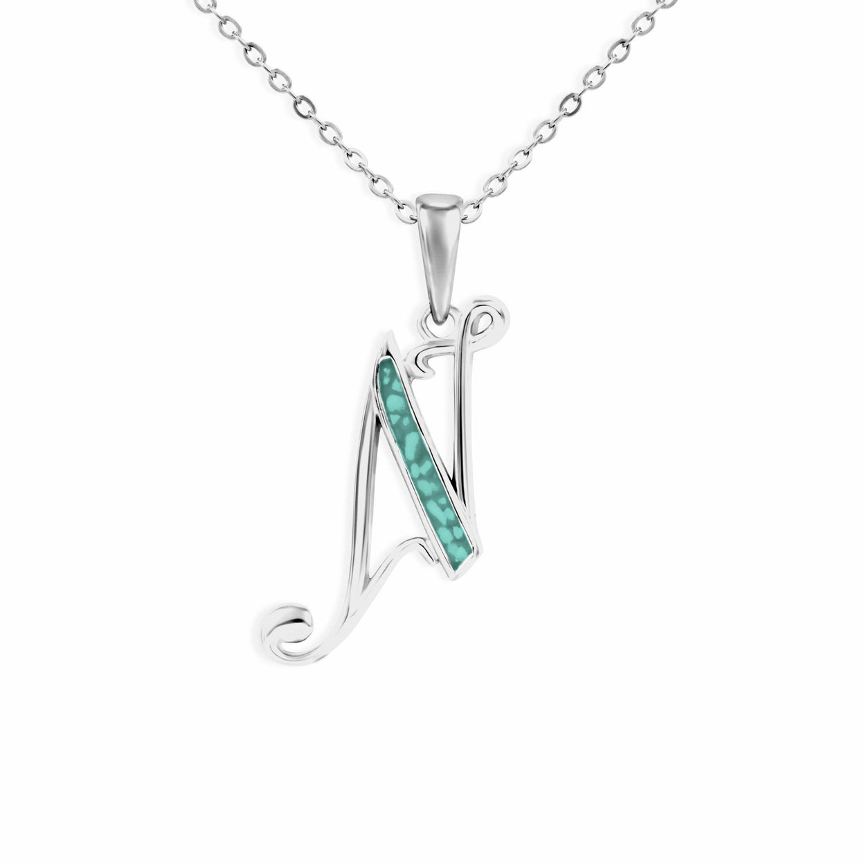 Load image into Gallery viewer, EverWith Alphabet Memorial Ashes Pendant - Letter N - EverWith Memorial Jewellery - Trade