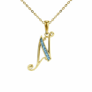 EverWith Alphabet Memorial Ashes Pendant - Letter N - EverWith Memorial Jewellery - Trade