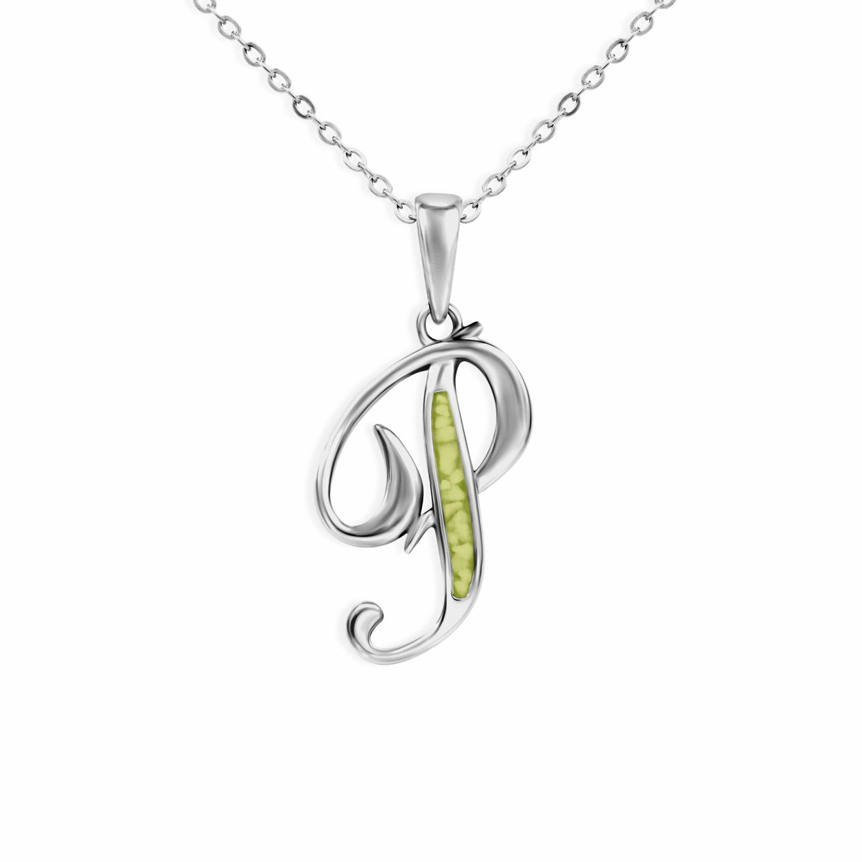 Load image into Gallery viewer, EverWith Alphabet Memorial Ashes Pendant - Letter P - EverWith Memorial Jewellery - Trade