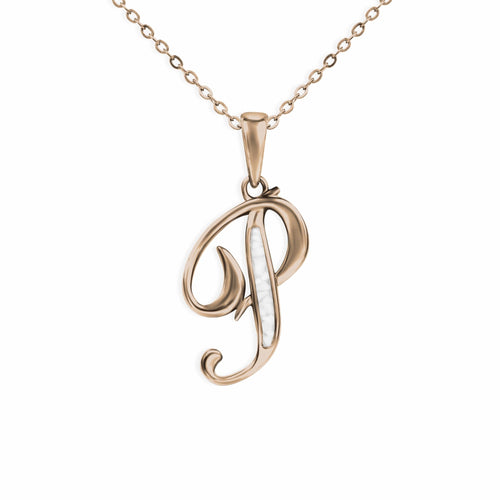 EverWith Alphabet Memorial Ashes Pendant - Letter P - EverWith Memorial Jewellery - Trade