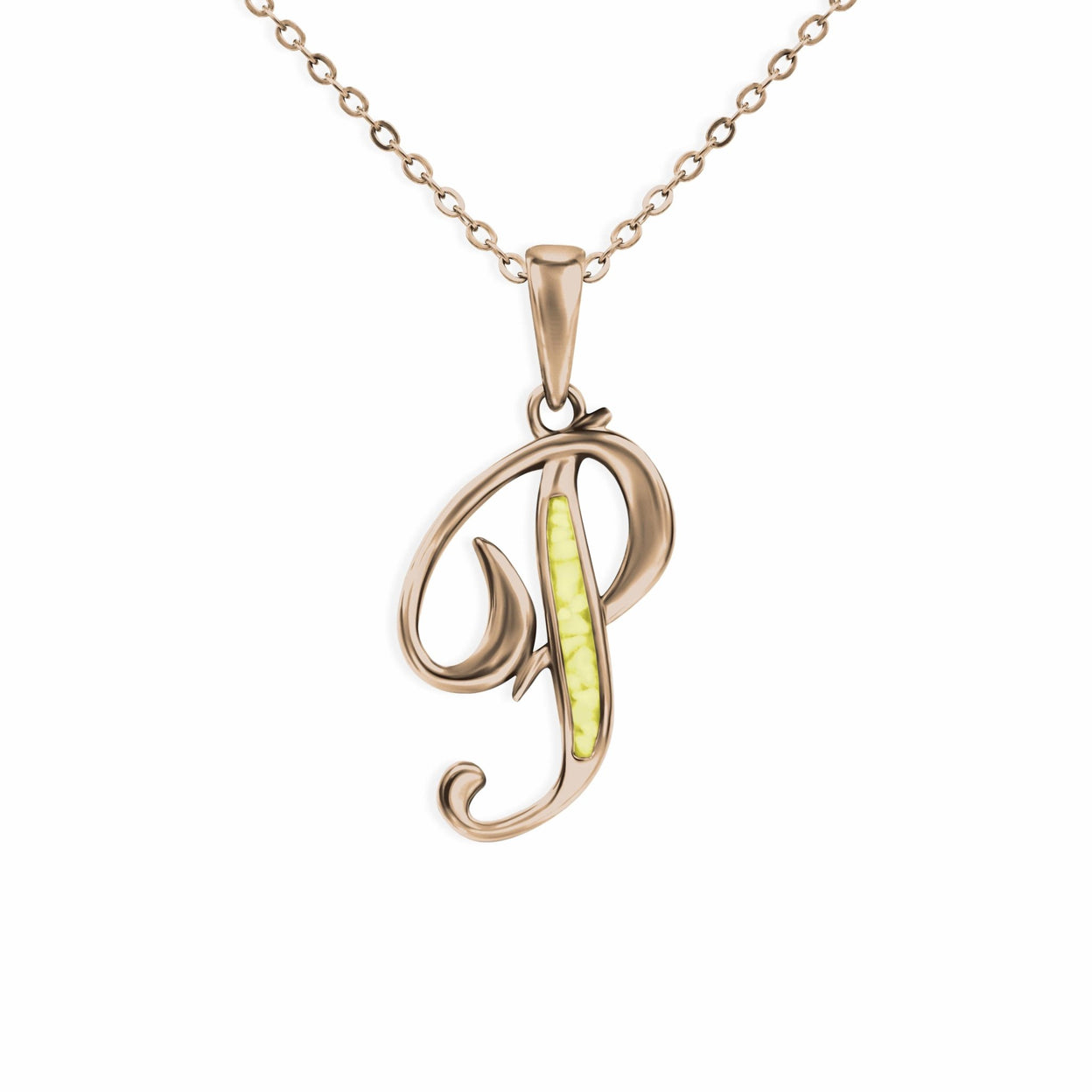 Load image into Gallery viewer, EverWith Alphabet Memorial Ashes Pendant - Letter P - EverWith Memorial Jewellery - Trade