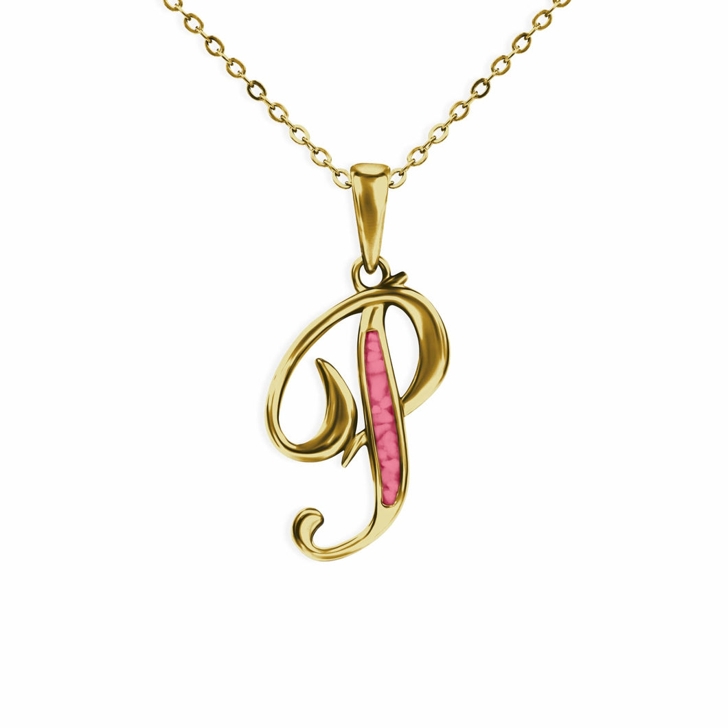 EverWith Alphabet Memorial Ashes Pendant - Letter P - EverWith Memorial Jewellery - Trade