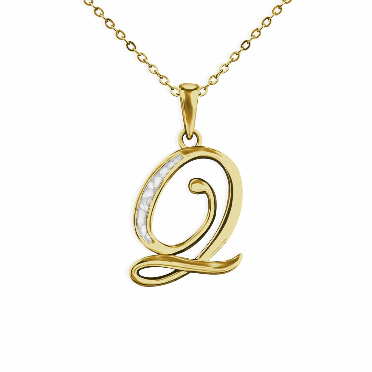 Load image into Gallery viewer, EverWith Alphabet Memorial Ashes Pendant - Letter Q - EverWith Memorial Jewellery - Trade