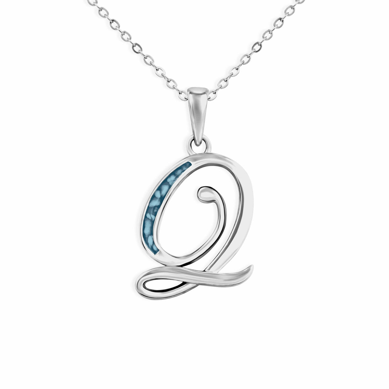 Load image into Gallery viewer, EverWith Alphabet Memorial Ashes Pendant - Letter Q - EverWith Memorial Jewellery - Trade