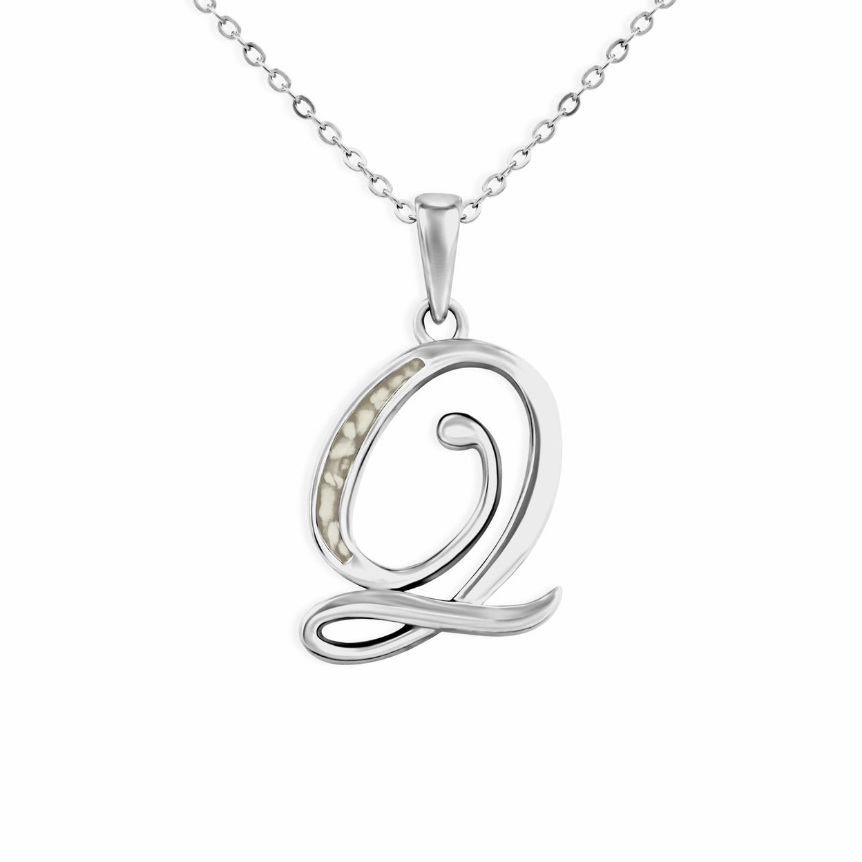 Load image into Gallery viewer, EverWith Alphabet Memorial Ashes Pendant - Letter Q - EverWith Memorial Jewellery - Trade