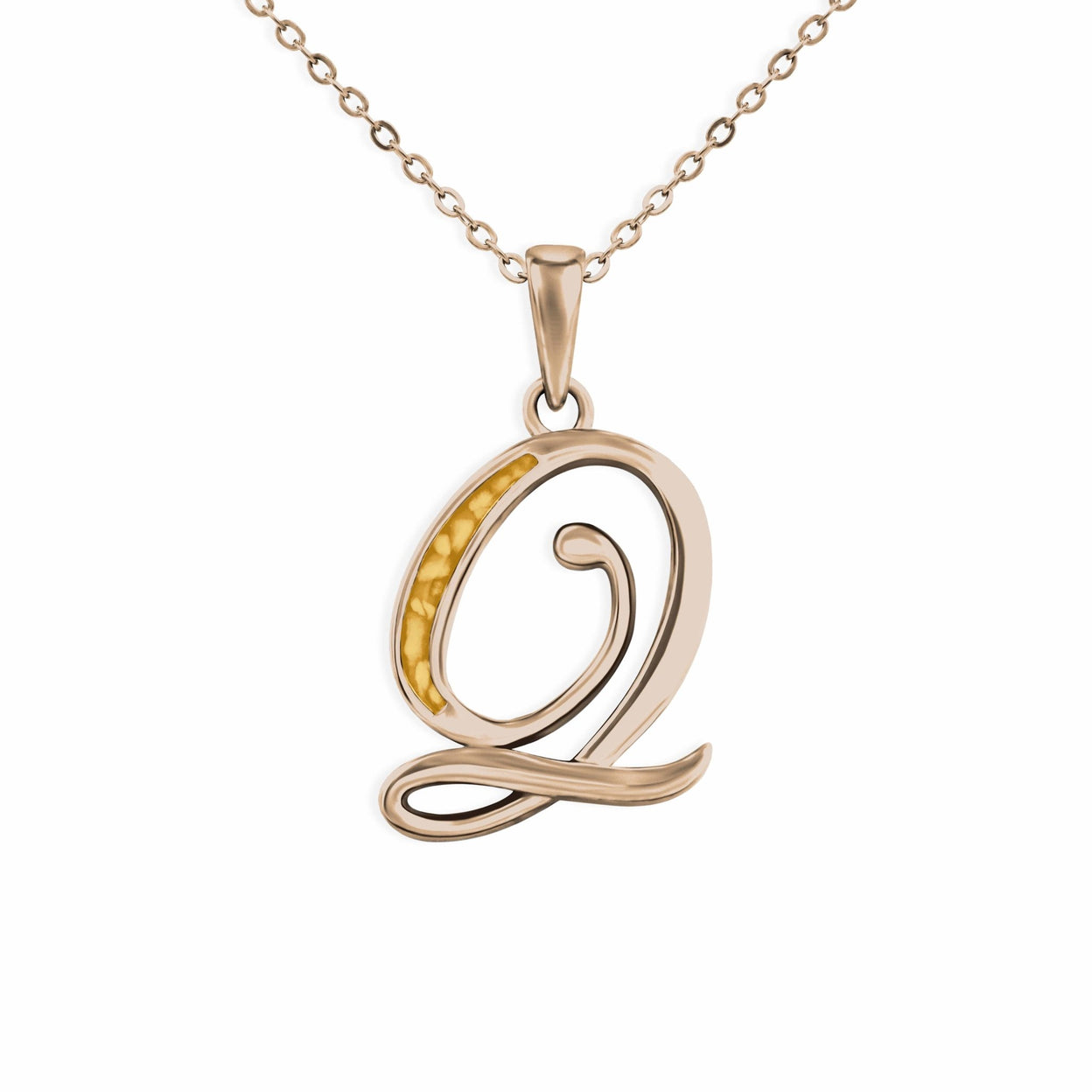 Load image into Gallery viewer, EverWith Alphabet Memorial Ashes Pendant - Letter Q - EverWith Memorial Jewellery - Trade