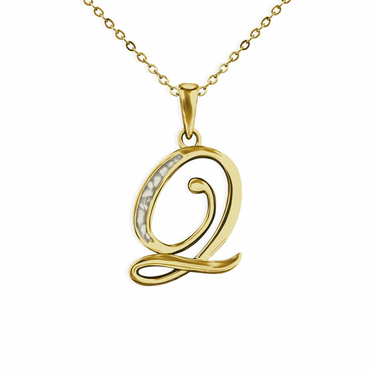 Load image into Gallery viewer, EverWith Alphabet Memorial Ashes Pendant - Letter Q - EverWith Memorial Jewellery - Trade