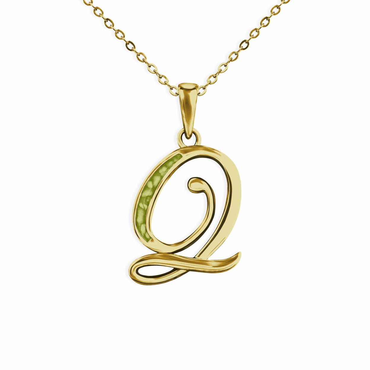 Load image into Gallery viewer, EverWith Alphabet Memorial Ashes Pendant - Letter Q - EverWith Memorial Jewellery - Trade