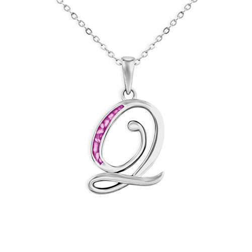 EverWith Alphabet Memorial Ashes Pendant - Letter Q - EverWith Memorial Jewellery - Trade