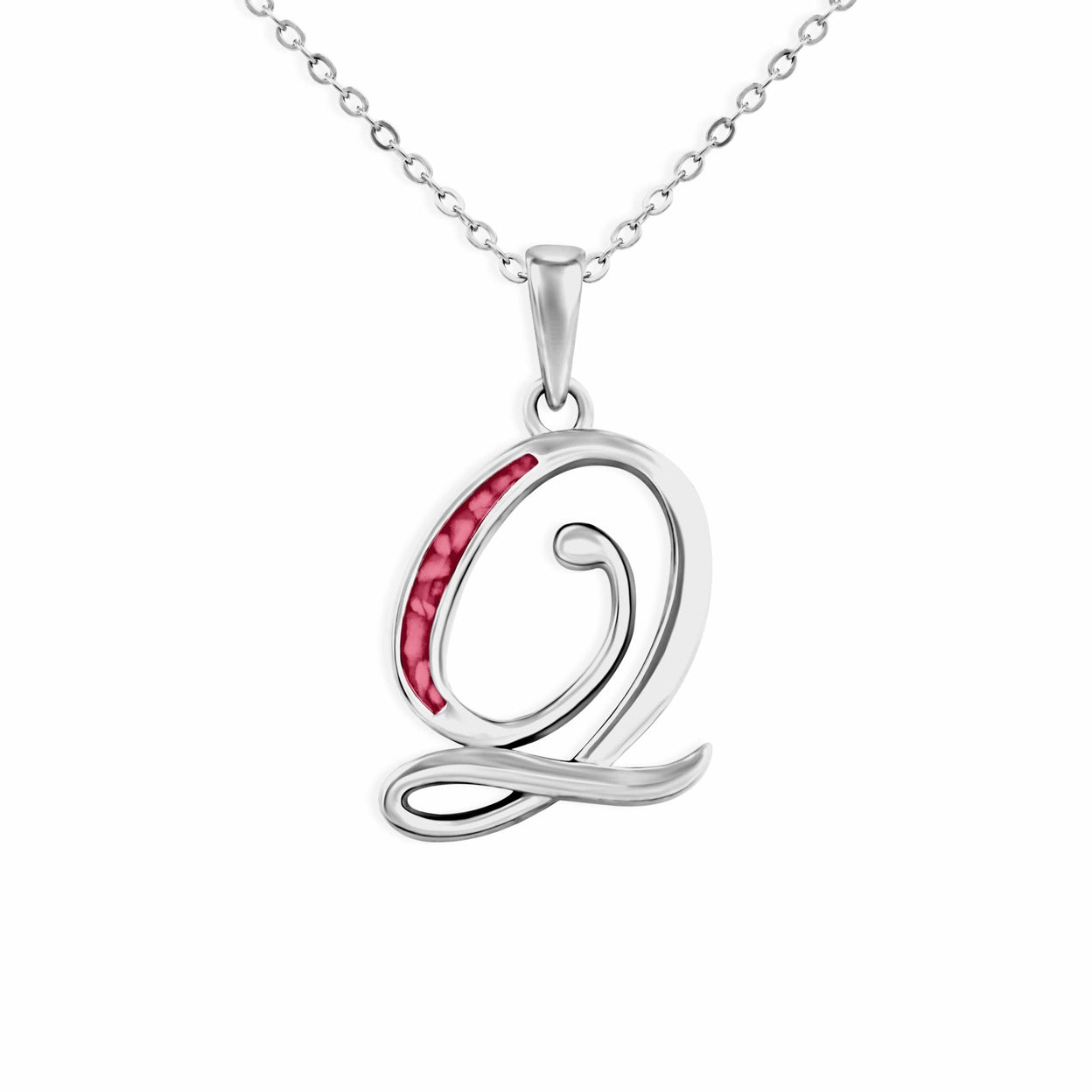 Load image into Gallery viewer, EverWith Alphabet Memorial Ashes Pendant - Letter Q - EverWith Memorial Jewellery - Trade