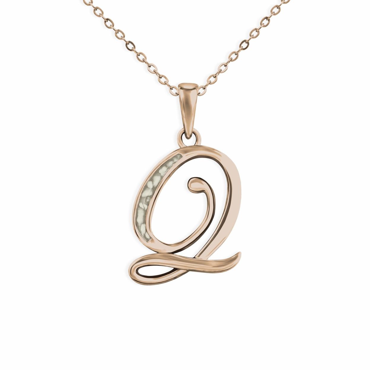 Load image into Gallery viewer, EverWith Alphabet Memorial Ashes Pendant - Letter Q - EverWith Memorial Jewellery - Trade