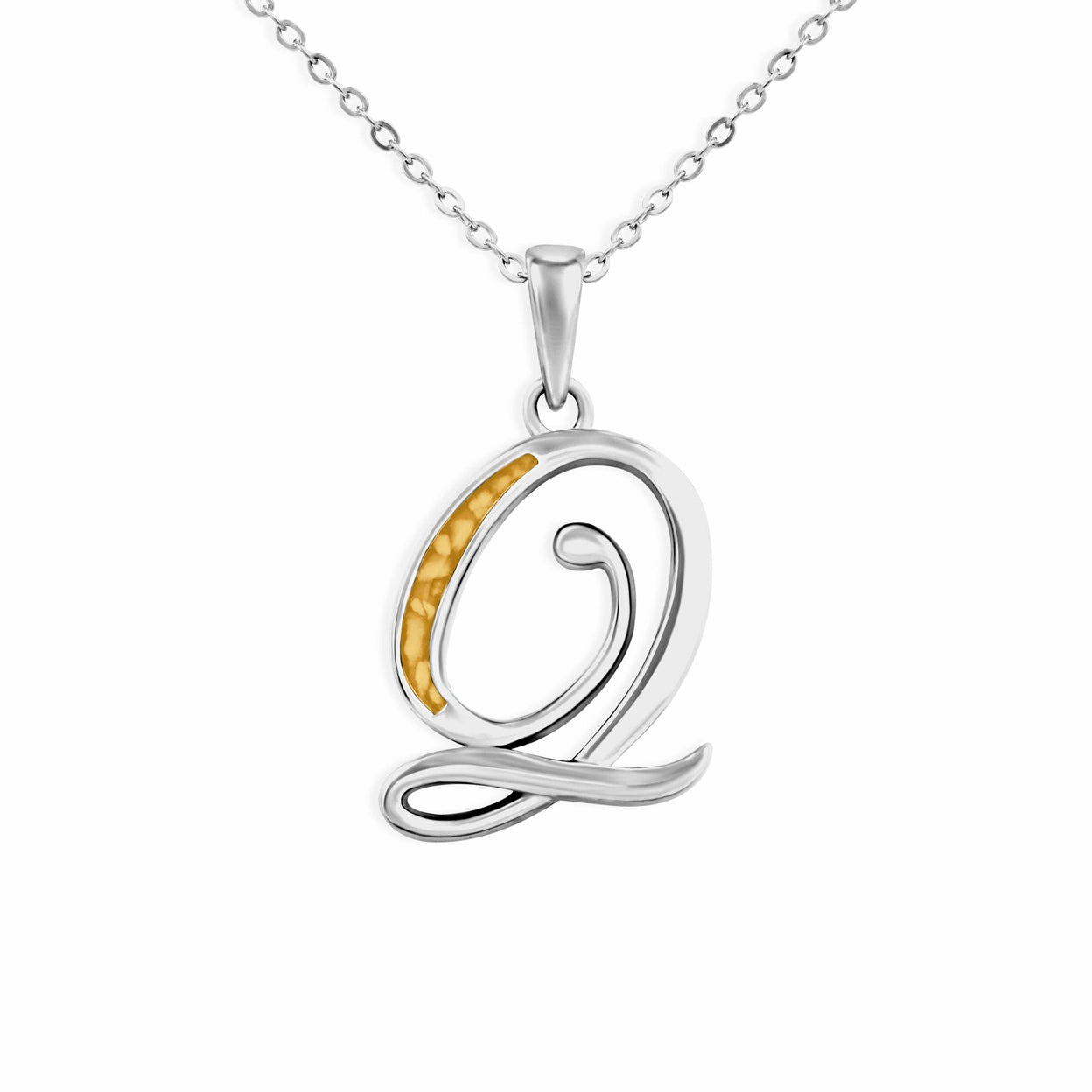 Load image into Gallery viewer, EverWith Alphabet Memorial Ashes Pendant - Letter Q - EverWith Memorial Jewellery - Trade