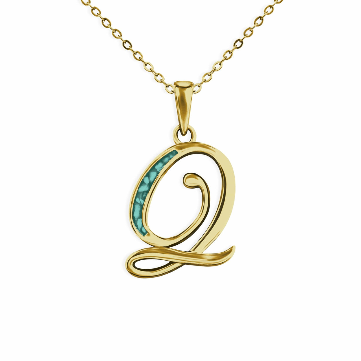 Load image into Gallery viewer, EverWith Alphabet Memorial Ashes Pendant - Letter Q - EverWith Memorial Jewellery - Trade