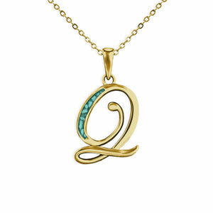 EverWith Alphabet Memorial Ashes Pendant - Letter Q - EverWith Memorial Jewellery - Trade