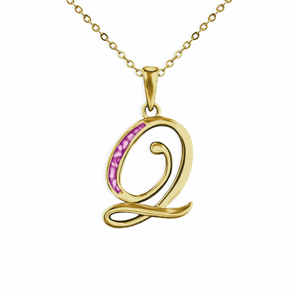 Load image into Gallery viewer, EverWith Alphabet Memorial Ashes Pendant - Letter Q - EverWith Memorial Jewellery - Trade