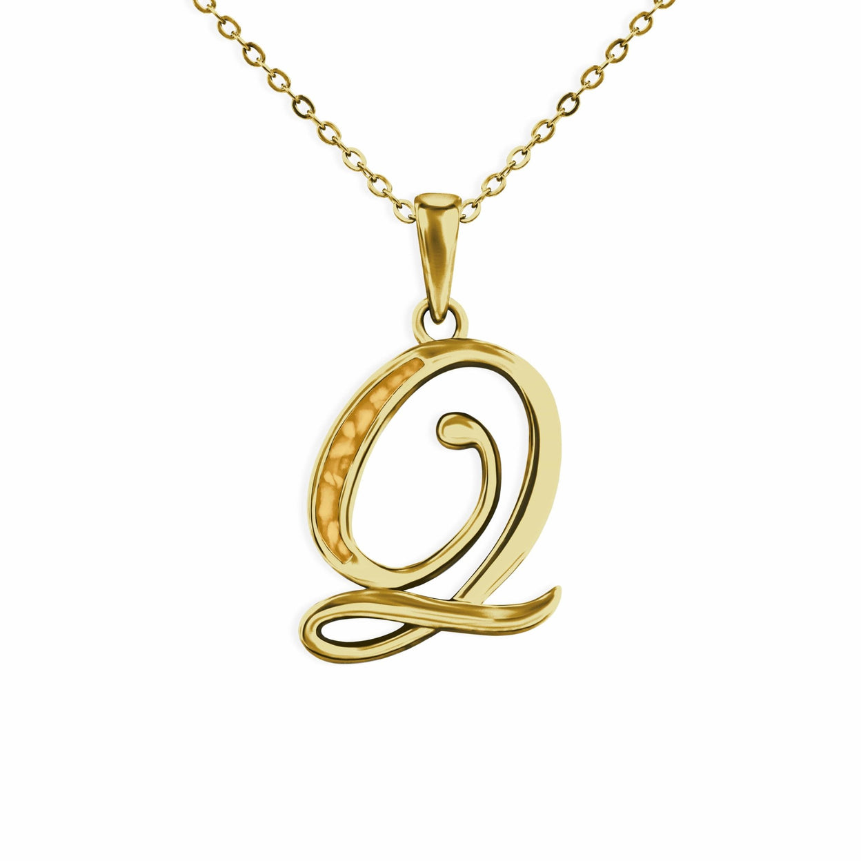 Load image into Gallery viewer, EverWith Alphabet Memorial Ashes Pendant - Letter Q - EverWith Memorial Jewellery - Trade