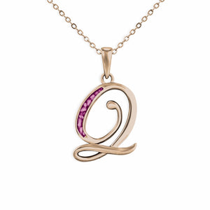 EverWith Alphabet Memorial Ashes Pendant - Letter Q - EverWith Memorial Jewellery - Trade