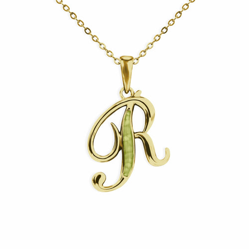 EverWith Alphabet Memorial Ashes Pendant - Letter R - EverWith Memorial Jewellery - Trade