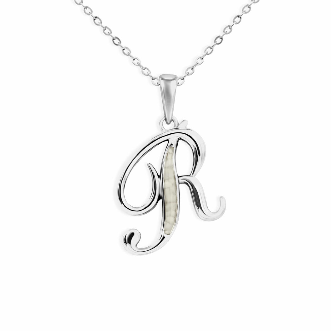 EverWith Alphabet Memorial Ashes Pendant - Letter R - EverWith Memorial Jewellery - Trade