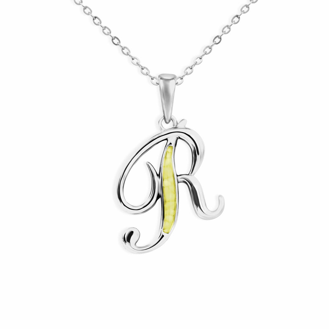 EverWith Alphabet Memorial Ashes Pendant - Letter R - EverWith Memorial Jewellery - Trade