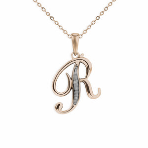 EverWith Alphabet Memorial Ashes Pendant - Letter R - EverWith Memorial Jewellery - Trade