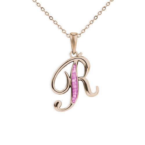 EverWith Alphabet Memorial Ashes Pendant - Letter R - EverWith Memorial Jewellery - Trade